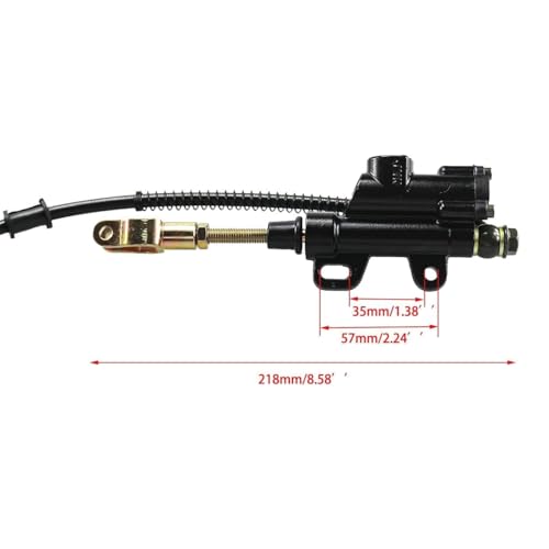 PRO BAT Hydraulic Rear Disc Brake Caliper System with Disk Rotor - color: Black