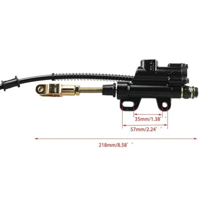 PRO BAT Hydraulic Rear Disc Brake Caliper System with Disk Rotor - color: Black
