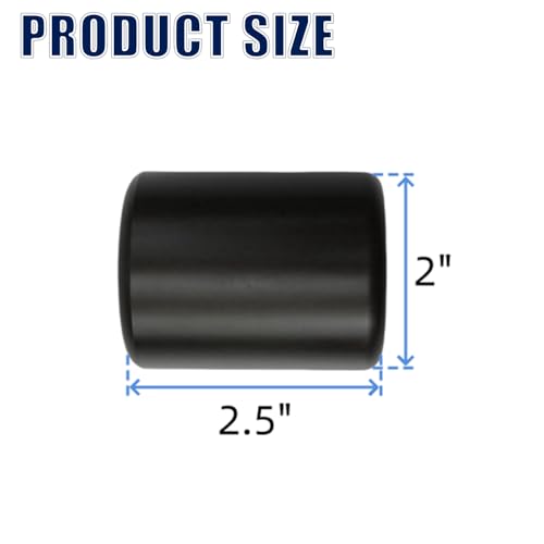 Motorcycle Crash Bar Sliders End Caps Derlin for Harley Touring Softail Sportster 1.25" Engine Guard Saddlebag Guard M12 2PCS (Black 2-inch) - color: Black