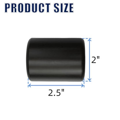 Motorcycle Crash Bar Sliders End Caps Derlin for Harley Touring Softail Sportster 1.25" Engine Guard Saddlebag Guard M12 2PCS (Black 2-inch) - color: Black