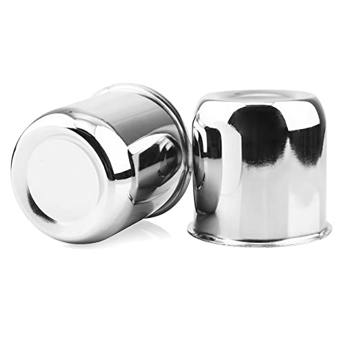 2Pcs 2.91" OD 2.91" H Push Through Trailer Wheel Center Cap for Rim - color: Chrome, size: 2.91" OD 2.91" H