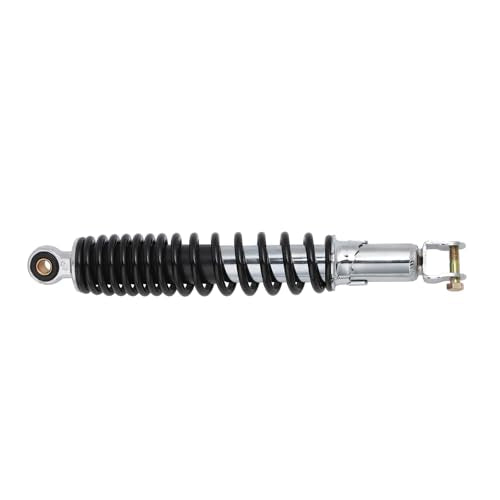 Minho Motorcycle Dual Rear Shock Absorbers with Adjustable Spring Preload in Heavy Iron Material Compatible with Chinese GY6 Scooter Mopeds Taotao Tank Jonway Roketa,335MM Length,10MM Mounting Hole - size: 335mm