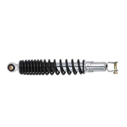 Minho Motorcycle Dual Rear Shock Absorbers with Adjustable Spring Preload in Heavy Iron Material Compatible with Chinese GY6 Scooter Mopeds Taotao Tank Jonway Roketa,335MM Length,10MM Mounting Hole - size: 335mm