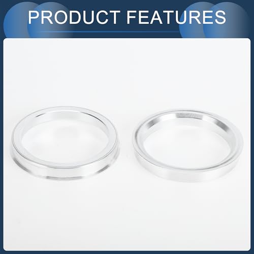 Hub Centric Rings, 60.1mm ID to 72.6mm OD Vehicle Wheel Hubrings Aluminum Alloy, 4 Pcs - size: 60.1mm to 72.6mm