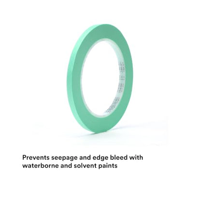 3M Precision Masking Tape, 06525, 1/4" x 60 yds, Crisp, 1 Roll - size: 1/4 inch x 60 yard (Pack of 1), style: 06525