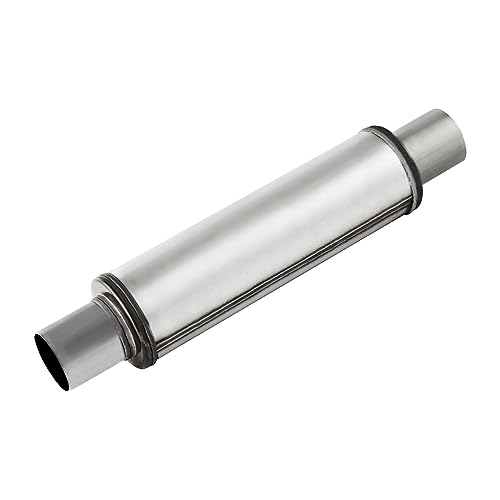 2.25" Inlet/Outlet Exhaust Muffler,2.25 Universal Muffler Stainless Steel Straight Through Design performance muffler 2.25,20'' Overall Deep Sound for Cars (2.25'' Inlet 2.25'' Outlet) - size: 2.25in inlet