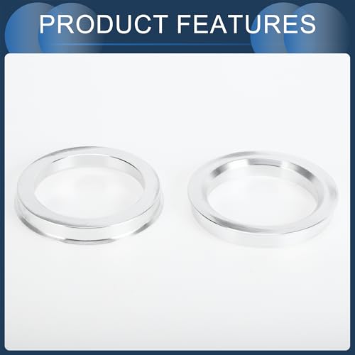 Hub Centric Rings, 56.1mm ID to 72.6mm OD Vehicle Wheel Hubrings Aluminum Alloy, 4 Pcs - size: 56.1mm to 72.6mm