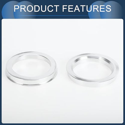 Hub Centric Rings, 56.1mm ID to 72.6mm OD Vehicle Wheel Hubrings Aluminum Alloy, 4 Pcs - size: 56.1mm to 72.6mm
