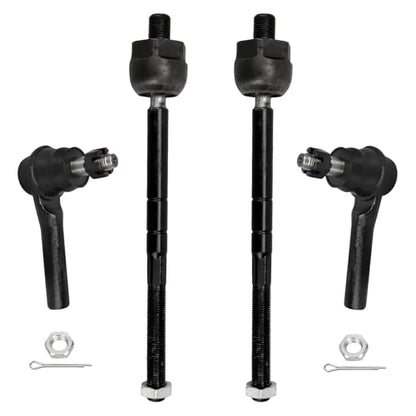 4Pcs Front Inner and Outer Tie Rod End ES3461 EV317 - size: ES3461 EV317