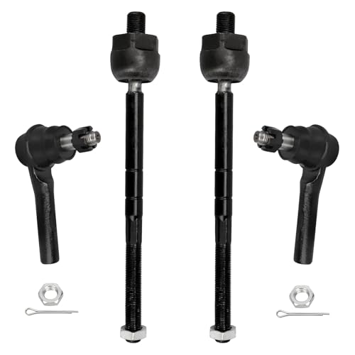 4Pcs Front Inner and Outer Tie Rod End ES3461 EV317 - size: ES3461 EV317