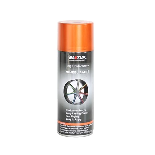 EASTUP Premium Metallic Acrylic Enamel Wheel Paint Orange-Gold Color - Brilliant Finish, High Durability, Fade-resistant, Quick Drying Rim Coating Spray Paint. - color: 21#2593-Orange Gold