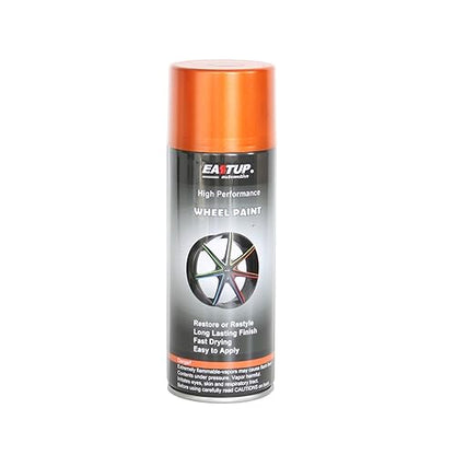 EASTUP Premium Metallic Acrylic Enamel Wheel Paint Orange-Gold Color - Brilliant Finish, High Durability, Fade-resistant, Quick Drying Rim Coating Spray Paint. - color: 21#2593-Orange Gold