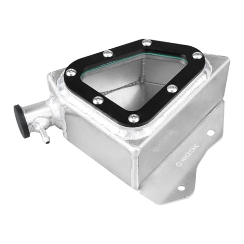 NICECNC Aluminum Radiator Reservoir Expansion Tank, Black - color: black
