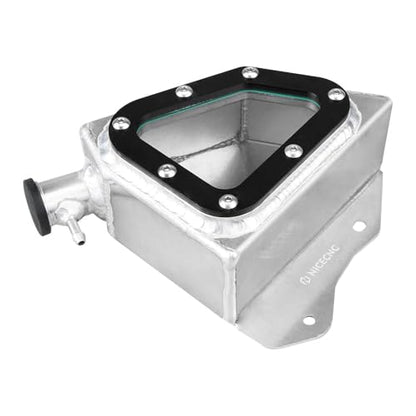 NICECNC Aluminum Radiator Reservoir Expansion Tank, Black - color: black