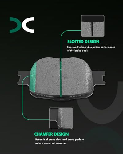 Ceramic Brake Pads Kits,SCITOO 8pcs Brakes Pads Set Fit For Scion For tC - size: Front-D817 & Rear-D835