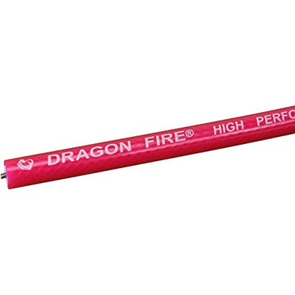 Dragon Fire Retro Series Transparent Red and Black Ceramic True Universal Spark Plug Wire Set For All Buick Chevy Chrysler Dodge Ford Mopar Pontiac V6 V8 SBC BBC SBF BBF and More Oem Fit PWJ218-BTR