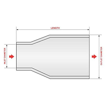 Walker 35594 Exhaust Pipe Spout 1.625" Inlet (OD) 1.25" Outlet (ID) for Honda Accord