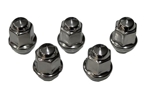eCustomrim 2 Pack Trailer Wheel Lug Cap Set Stainless Hub Cover Lug Nuts