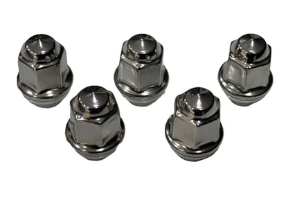 eCustomrim 2 Pack Trailer Wheel Lug Cap Set Stainless Hub Cover Lug Nuts