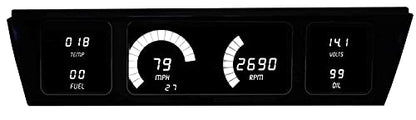 Intellitronix LED Digital Replacement Gauge Panel for 1977-1990 Chevrolet Impala & Caprice - Complete Dash Cluster Upgrade with Speedometer, Tachometer & Sending Units (White) - color: White