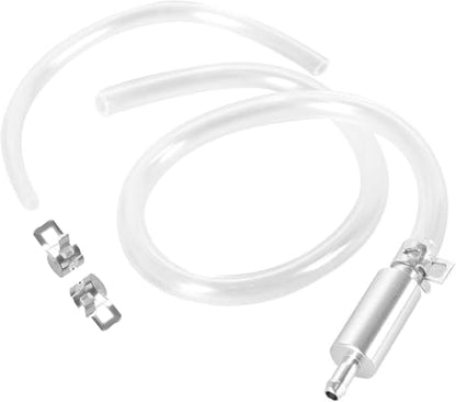 Brake Bleeder Hose One Way Check Valve, One Way Brake Bleeder Valve for Motorcycle Clutch, Brake Bleeder Check Valve for Hydraulic Brake System, Soft Tube with Metal Clips (1 Set)