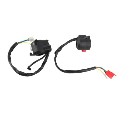 Acouto Motorcycle Handlebar Control Switch 7/8" Left & Right Side Handlebar Horn Turn Light Control Headlight On/Off Engine Stop Electric Start Switch 1 Pair