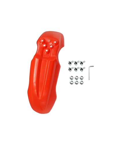 E-Bike Front Fender with Screw Kit Waterproof (Red) - color: Red