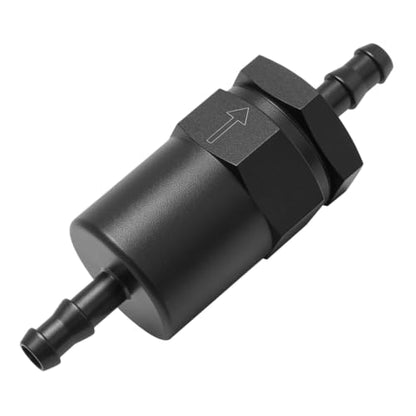 MDEOOSKY 5/16 Inch Billet Inline Fuel Filter, 30 Micron Aluminum Filter, High Flow Rate, Reusable Design - size: 5/16 inch