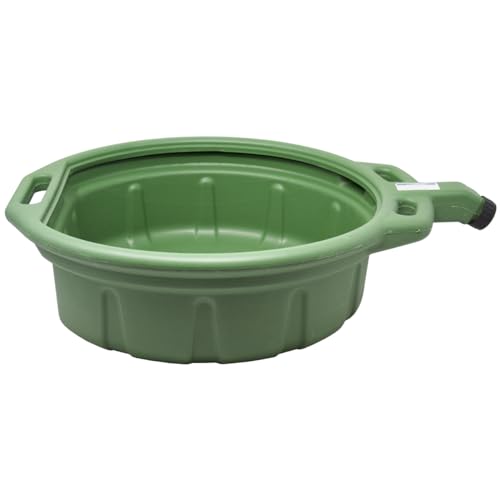 K Tool International 74647 4-1/4 Gallon Antifreeze Drain Pan for Garages, Repair Shops and DIY, Built-in Anti-Splash Lip and Baffles, High Density Polyethylene, Chemical/Solvent Resistant, Green