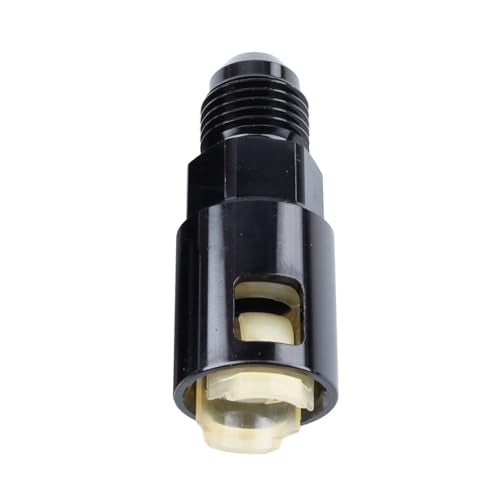 AC PERFORMANCE -6 AN Male to 3/8" SAE Quick Disconnect Female Push on EFI Fuel Rail Fitting Adapter Aluminum Black - color: Black, size: 6AN to 3/8