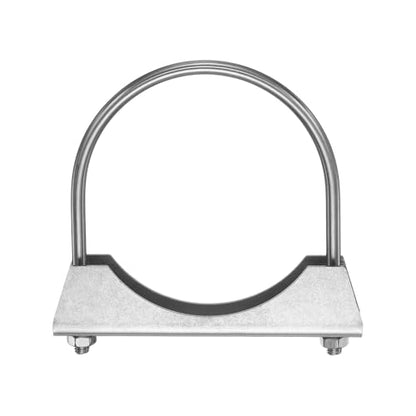 HARFINGTON U Bolt Muffler Exhaust Clamp 114mm/4.49" 304 Stainless Steel U-Bolt Clamps Muffler Tip Hook Saddle Exhaust Clip for Tip Pipes Connection - size: 114mm