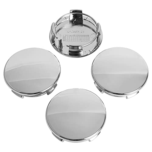 KitsPro 2.25Inch 57MM Wheel Center Caps for Tesla 600587900A Rim Hub Caps, Pack of 4 (Chrome, Outer 57MM, Inner 50MM) - color: Chrome, size: Outer 57MM , Inner 50MM w/ 7.0MM Clip