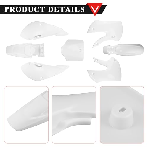 PRO BAT Plastic Fender Fairing Body Work Kit - color: White Plastic Fender Kit