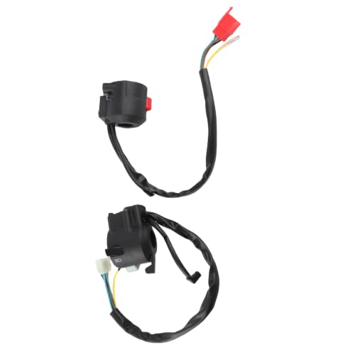 Acouto Motorcycle Handlebar Control Switch 7/8" Left & Right Side Handlebar Horn Turn Light Control Headlight On/Off Engine Stop Electric Start Switch 1 Pair