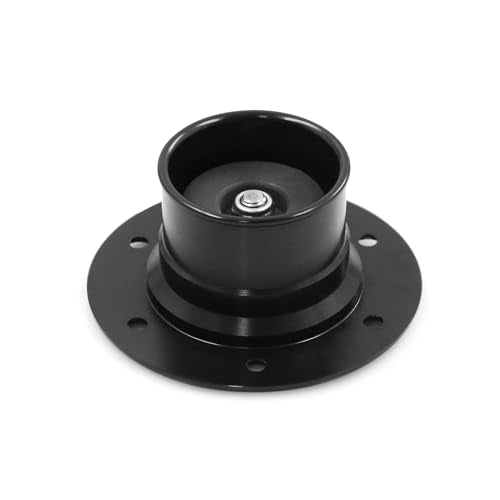 Billet Aluminum 35.5mm Fuel Cell Gas Cap Fuel Surge Tank Cap with 6 Hole Non-vented (Black) - color: Black