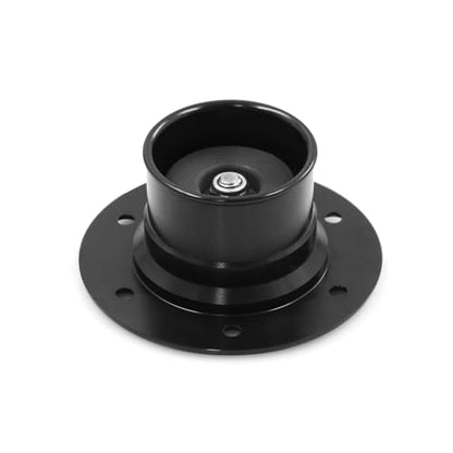 Billet Aluminum 35.5mm Fuel Cell Gas Cap Fuel Surge Tank Cap with 6 Hole Non-vented (Black) - color: Black
