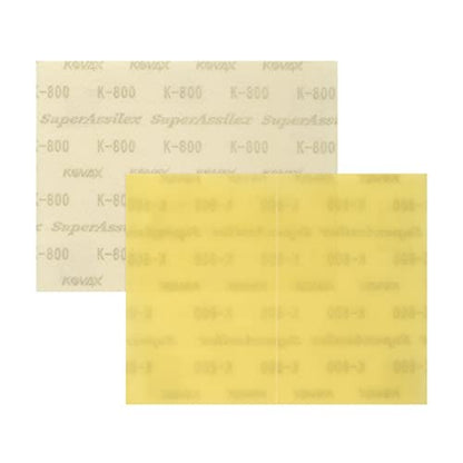 Super Assilex Flexible Sanding Sheets Job-PAK, Lemon K-800, U191-1509, 4 Sheets + 1 M Hand Pad for Half Sheets - color: K-800 Lemon, size: w/ Half-sheet M Pad