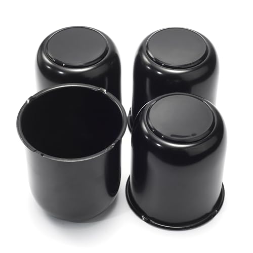 4Pcs 3-3/4 in Trailer Wheel Center Caps 3-3/4" Center Bore Truck Trailer RV SUV Wheels Rims, 3.74in Black Carbon Steel Hub Caps - color: Black, size: 3.74in Hub Hole, 4.41in Tall