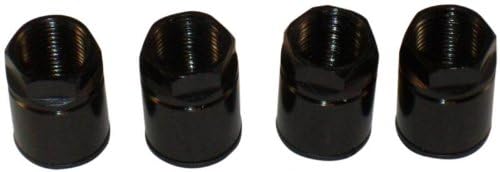 Set of 4 Nuts- Universal Black TPMS Sensor Air Valve Stem Mounting Nut Tire Pressure Monitoring System for Black Wheels and Rims