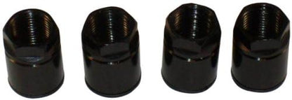 Set of 4 Nuts- Universal Black TPMS Sensor Air Valve Stem Mounting Nut Tire Pressure Monitoring System for Black Wheels and Rims