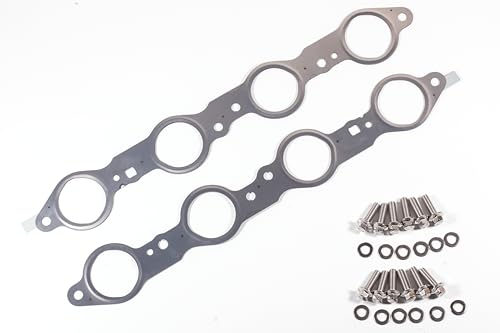 12617944 for Chevy Silverado 1500 2500 Sierra LS Exhaust Manifold Gasket&Bolts,LS header gasket LS1 LS2 LS3 LS6 LQ4 LQ9 Layer Steel GM Gasket Suburban 12558573 12600530 12620947 4.8 5.3 5.7 6.0 6.2 - color: 12617944 2PCS &Bolts