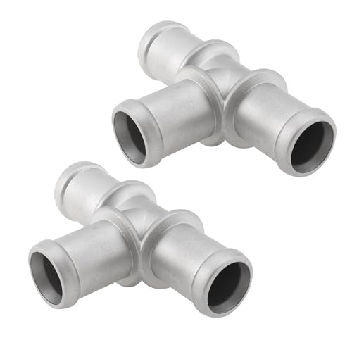 2Pcs Car Coolant Heater Hose Adapter 3/4 x 3/4 x 3/4 T-Piece Hose Connectors for Car Coolant or Heater Pipe