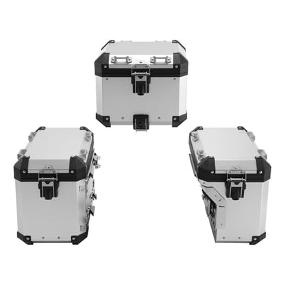TCT-MOTORPARTS Pannier Saddle Bags Trunk Luggage Box Fits for BMW R1200GS 13-18 R1250GS 19-24 23 - color: Chrome Saddlebags (48L)+Trunk (38L)