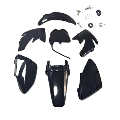 CRF70 black full fairing plastic fairing (including mounting screws) motorcycle fender body cover for CRF70 cc pit type land car