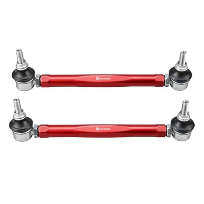 Bevinsee Adjustable Front Sway Bar End Link Kit Compatible with E46 Z4 E85 - color: Red