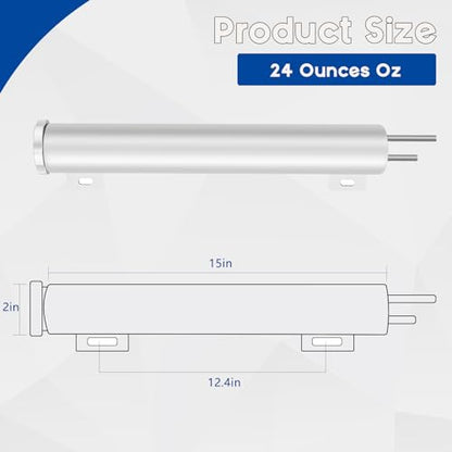 BHB 2 * 15 In Radiator Coolant Overflow Puke Tank Polished Stainless Steel Coolant Catch Can with Twist Cap 24 Oz Universal - size: 2*15