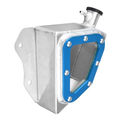 NICECNC Aluminum Radiator Tank, Reservoir Expansion Tank, Blue - color: Blue
