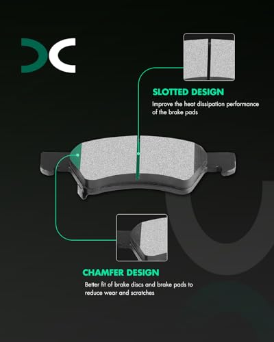 SCITOO 8pcs D857 D858 Front Rear Ceramic Brake Pads Kits - size: Front-D857 & Rear-D858
