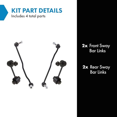 TRQ Sway Bar Stabilizer Link Set Front & Rear Compatible with 2015-2019 Subaru Outback