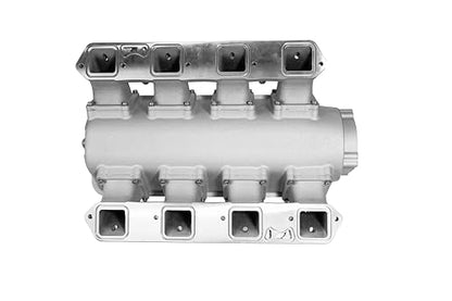 Cast Hemi GenⅢ Intake Manifold 102mm For Mopar Dual Throttle Body bolt with Fuel Rail Kits and Burst Panel Flange (Satin) - color: Satin